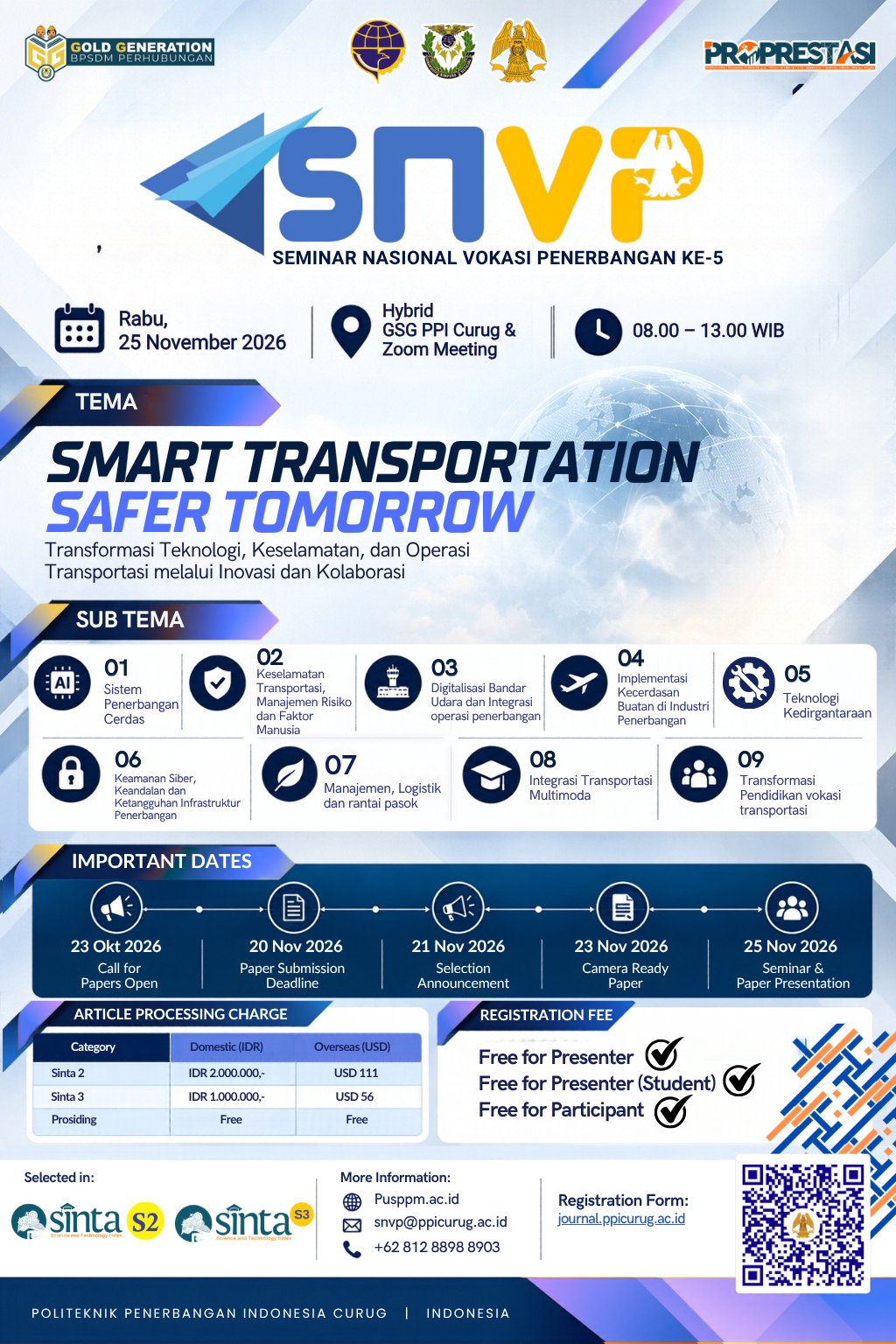 SNVP Announcement Flyer - Smart Transportation, Safer Tomorrow